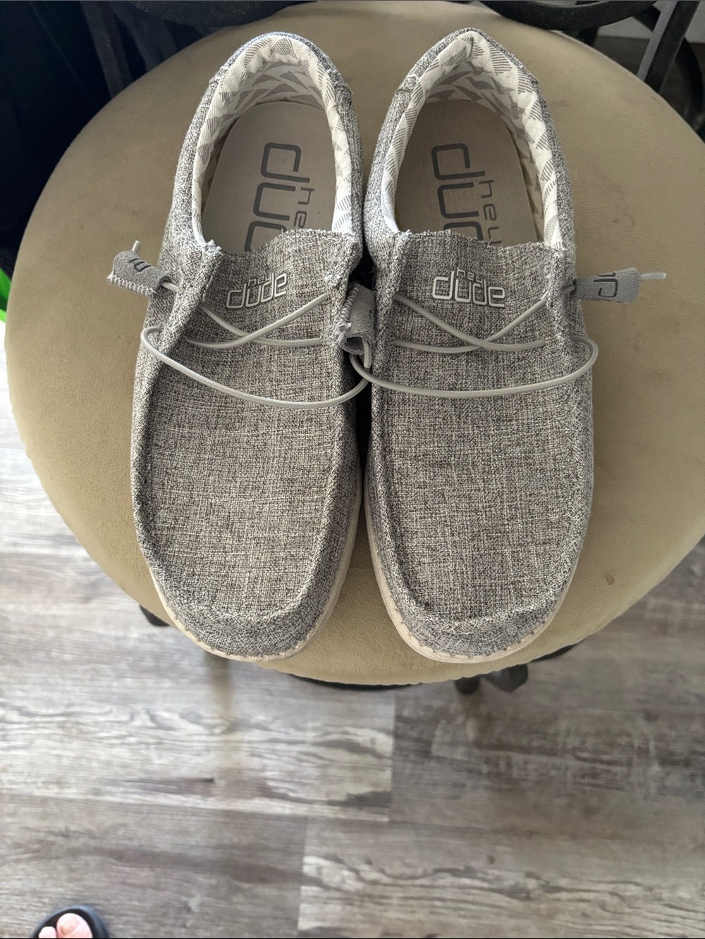 Hey Dude Wally Stretch Casual Shoes - Light Gray